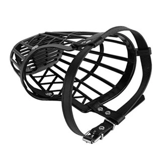 Adjustable Strap Wire Muzzle, Mouth Cover, Basket Cage, Pet Safety Collar for Anti Biting Dog