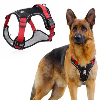 No Pull Dog Harness with Safety Reflective Strip Quick Release Buckle Adjustable Size Easy Control Handle for Small Medium Large Dog