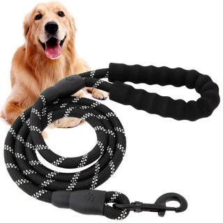 Durable Rope Training Leash for Small, Medium, Large, Giant Sized Dogs, with Strong Hook and Smooth Handle for Dogs Walk Tranning