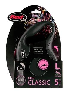 Flexi New Classic Automatic Dog Leash Pause and Lock, Retractable Comfortable One Hand Brake System Durable Non-Slip Handle Dog Walking and Training Leash...