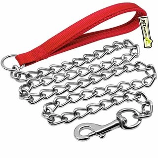 Heavy Duty Chain Leash for Dogs, Metal Dog Leash Dog Chain with Handle for Large Size Dogs (Size - Large)