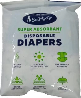 Smarty Pet Disposable Pet Diapers for Dogs & Puppies (Xtra Large, 320mm X 520mm, 12 pcs)
