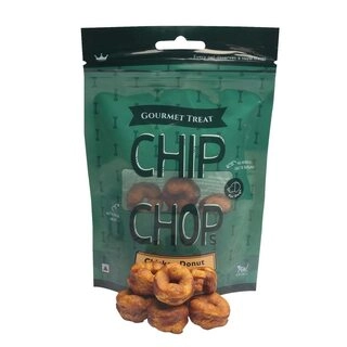 Chip Chops Chicken Donuts Gourmet Dog Treat, Everyday Dog Snack, Easy to Digest Dog Treat, Rich in Protein and Nutrients Freeze-Dried Dog Treat, Suitable for All Dog Breeds - 80g