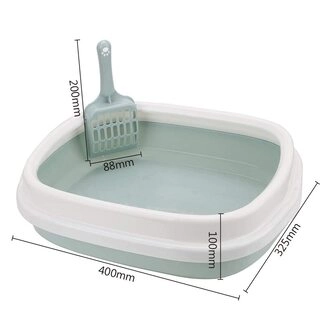 Pets Empire Cat Litter Box - High Sided Lid - Open Top Entry