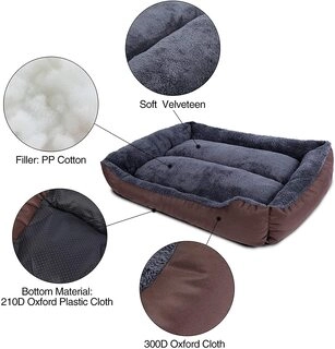 Pets Cart Dog Bed & Cat Anti-Skid Bottom & Machine Washable(Reversible)-Medium