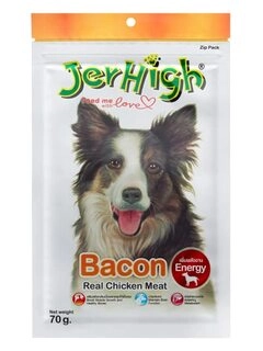 Jerhigh Chicken Dog Treats Bacon 70gm