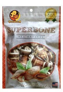 Dogaholic Superbone Chicken Knotted Bone for Dogs, Almond Oil