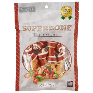 Super Bone Chicken BBQ Dog Treats, 140g, 7 Pieces