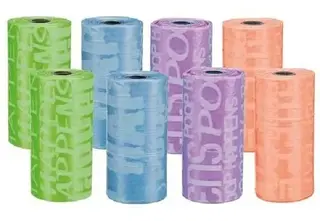 ZM Pet Trash Bags, 8 Rolls, Multicolor