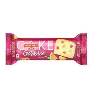CAKE GOBBLES FRUITY FUNS CONTAIN EGGS 100G
