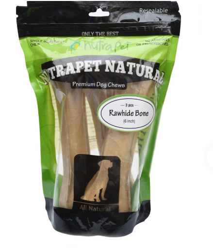 Nutra Pet ( PREMIUM DOG CHEWS RAWHIDE BONE )6 INCH