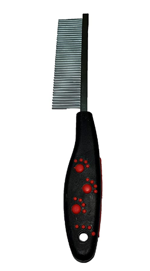 Smarty Pet Stainless Steel Pet Anti-Slip Handle Grooming Pet Comb for Removing Matted Fur, Knots & Tangles, Shedding