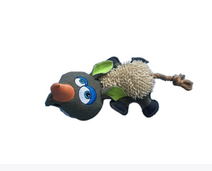 Nutrapet Cozy Rhino Jute Dog Toy