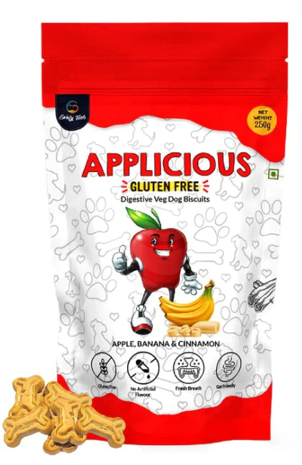 Goofy Tails Applicious Apple and Banana Gluten Free Veg Biscuits 180g