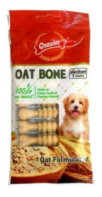 Gnawlers Oat Bone Medium Dog Treat