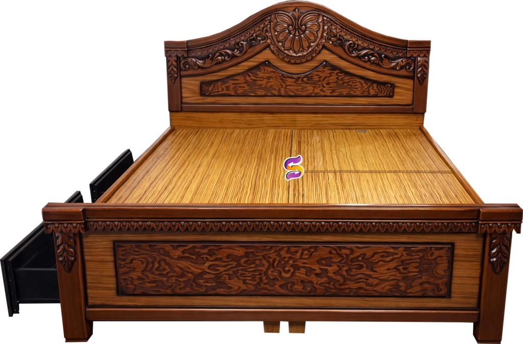 6 Feet Wooden Cot With Box