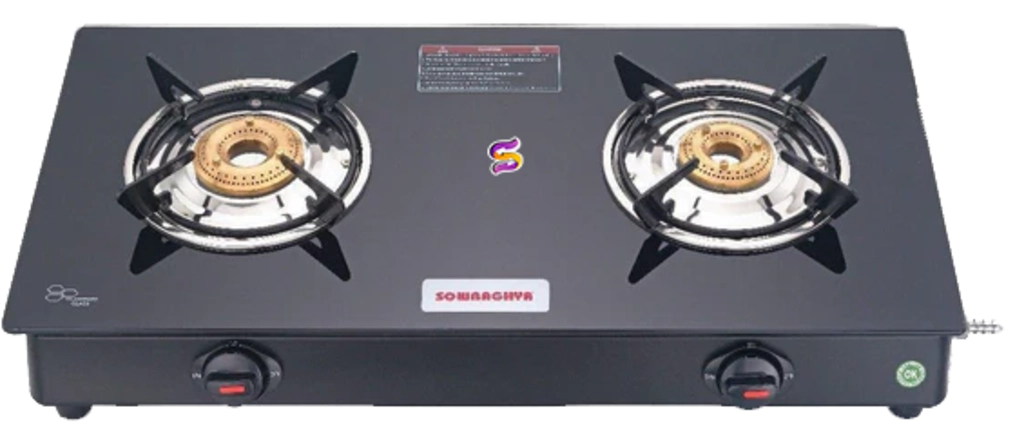 Elite 2 Burner Glass Top Gas Stove