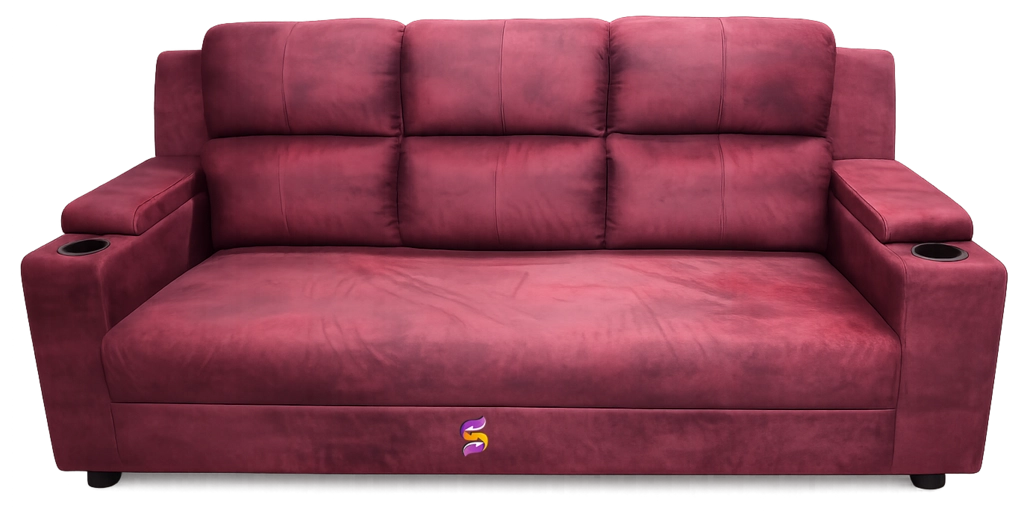 3 Seater sofa - Pocket Spring - Cup Holder  Model