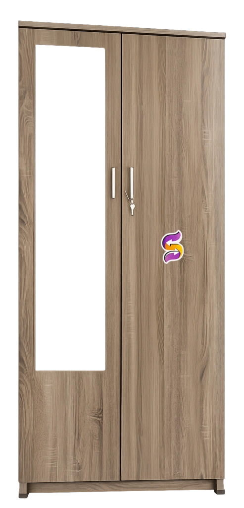 2 door Wooden Cupbaord With Glas