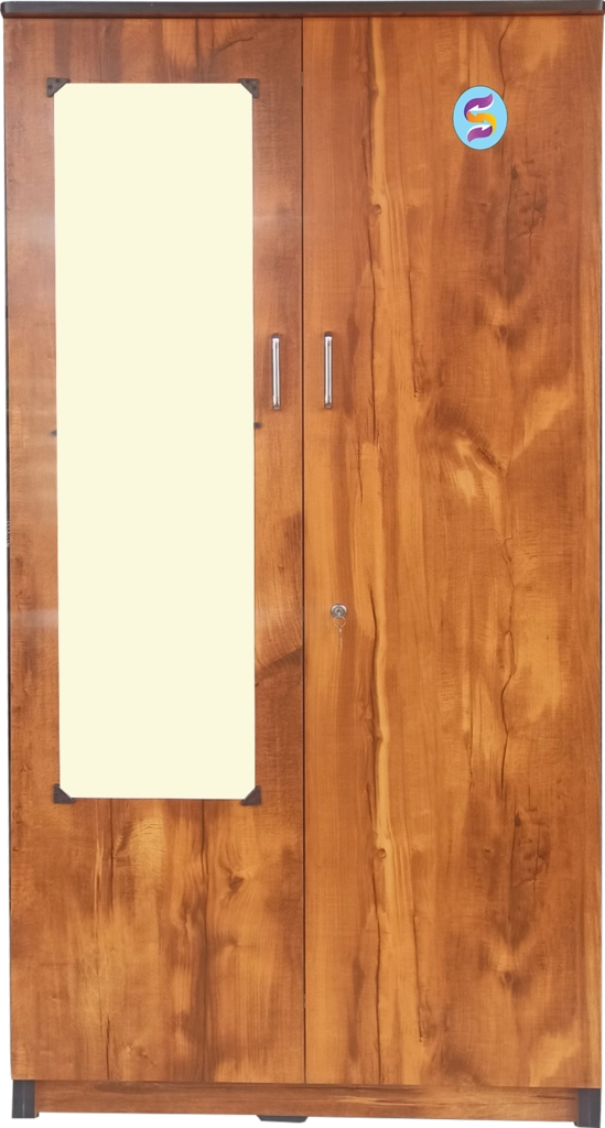 2 Door Wooden Cupboard With Glass