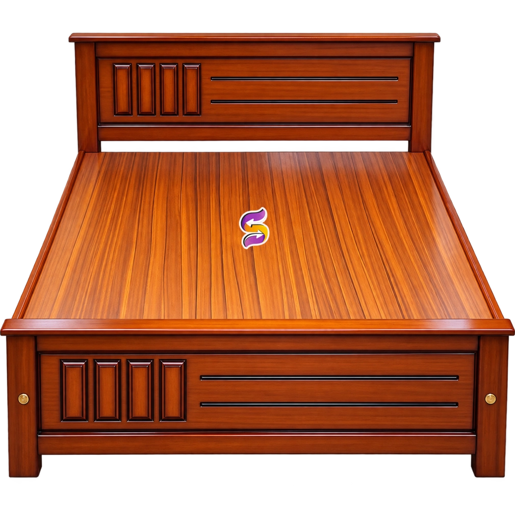 Queen Size Wooden Cot EyeGuru