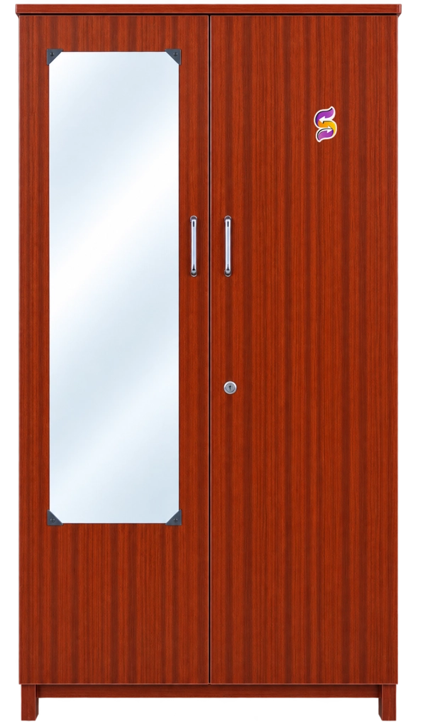 2 Door Wooden Cupboard With Glass