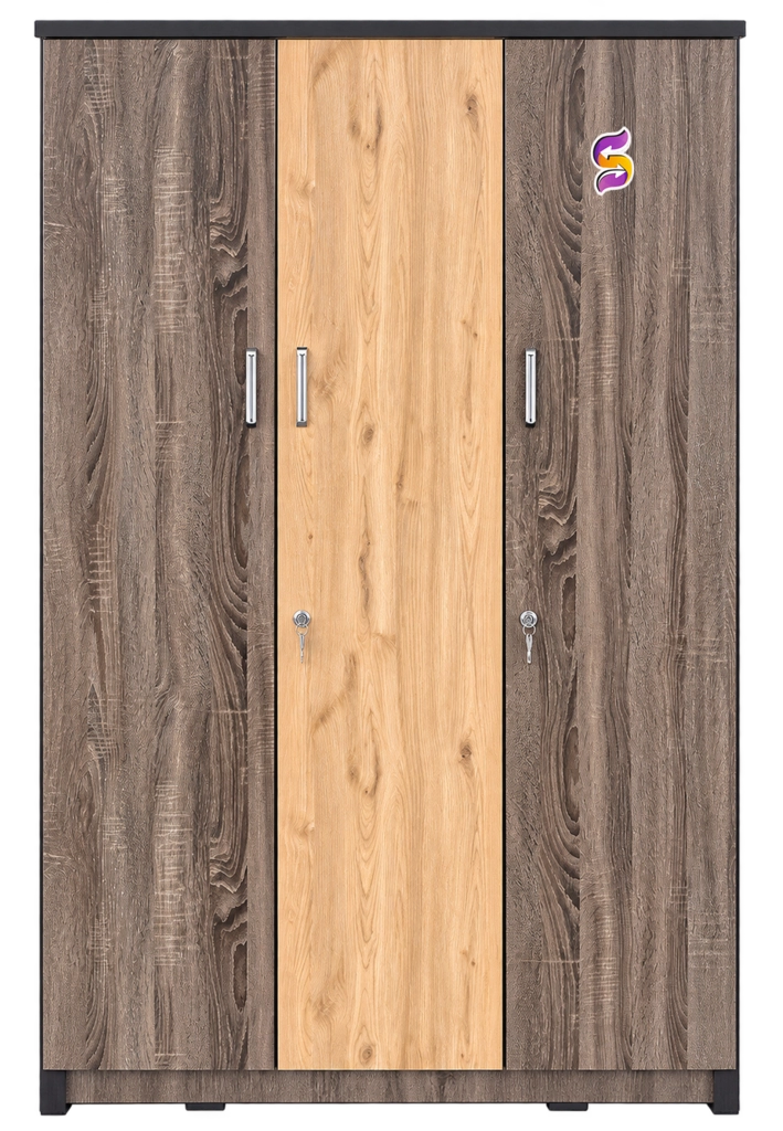 3 Door Wooden Bero Without Glass