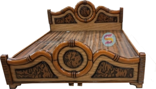 6 Feet Wooden Cot Chakra Plain