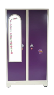 42x19 Steel Cupboard Raja Rani Violet Glass