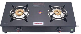 Elite 2 Burner Glass Top Gas Stove