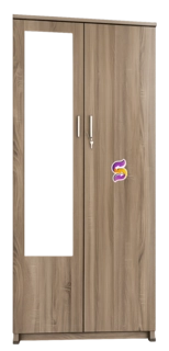 2 door Wooden Cupbaord With Glas