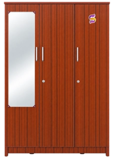 3 Door Wodoen Cupbaord With Glass