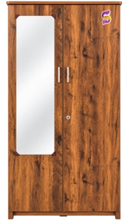 2 Door Wooden Cupboard With Glass