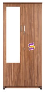 2 Door Wooden Cupboard With Glass