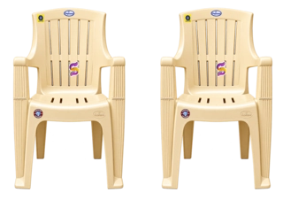 Minister Beige 2 Piece Set Plastic Chair