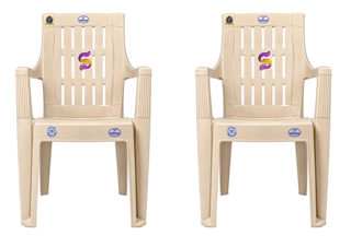 Titan Beige 2 Piece Set Plastic Chair