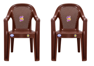 Piolt Brown 2 Piece Set Plastic Chair