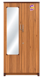 2 Door Wooden Cupboard With Glass