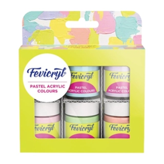Pastel Acrylic Colours Multicolour 6 Shades