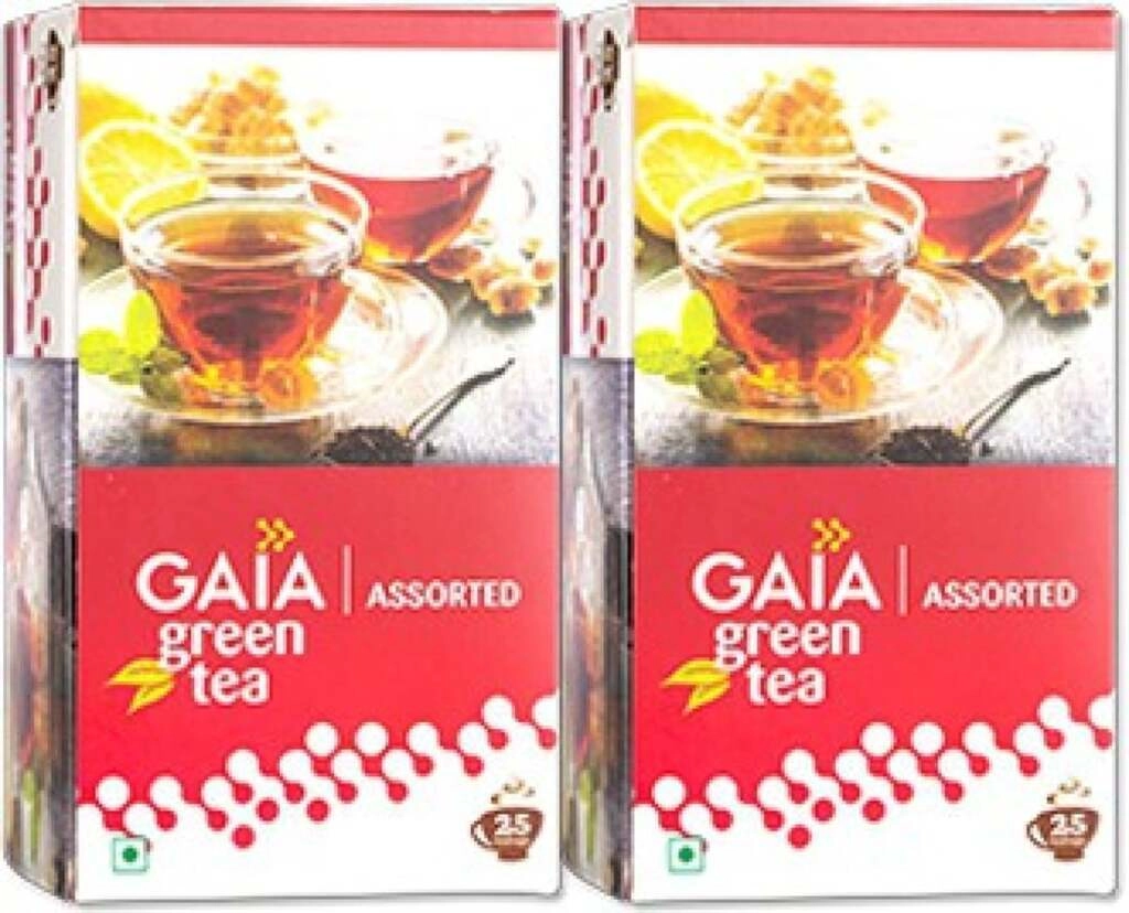 GREEN TEA BAG ASSORTED 25 BAGS.