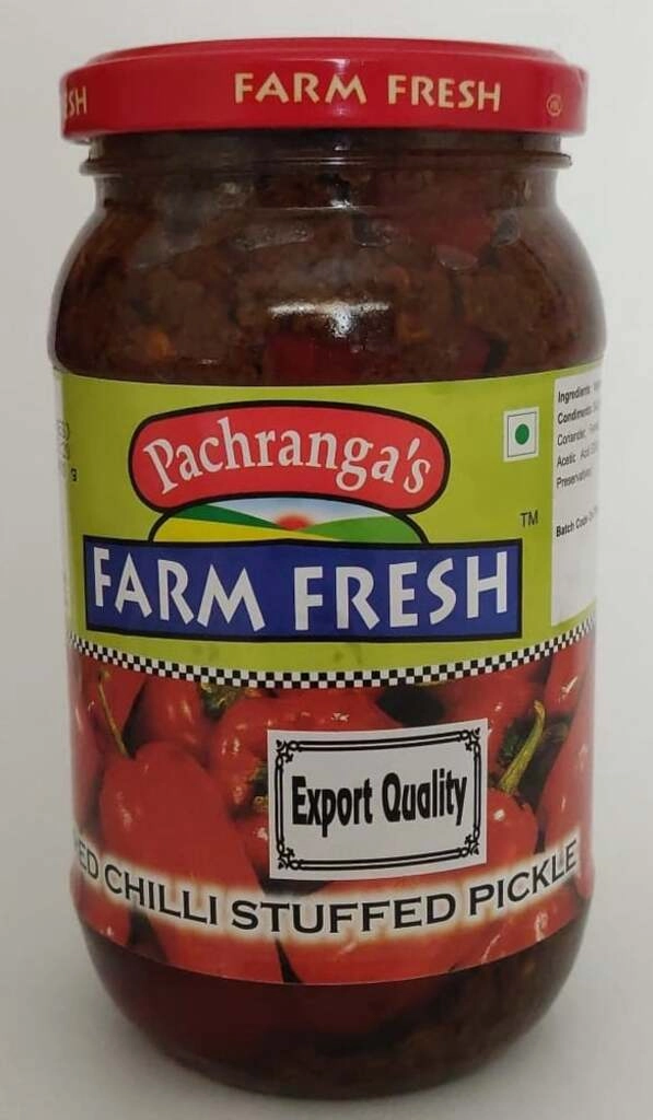 FARM FRESH RED CHILLI STUFFED PICKLE 400 GM.