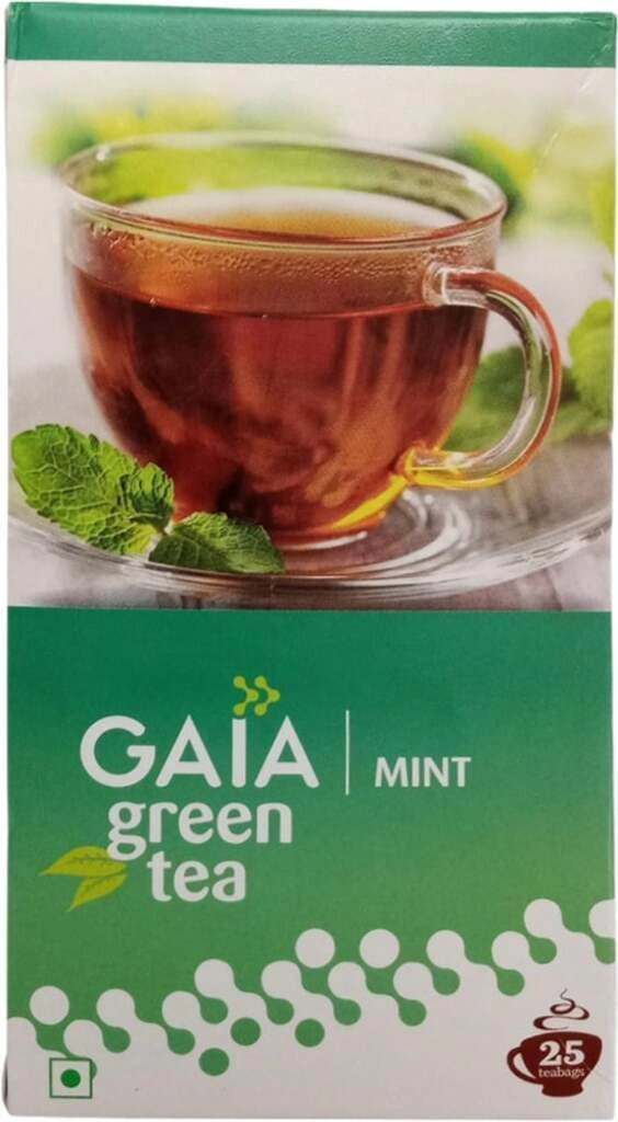 GREEN TEA BAG MINT 25 BAGS.