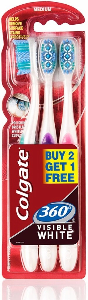 BRUSH 360 VISIBLE WHITE 2*1(MED)