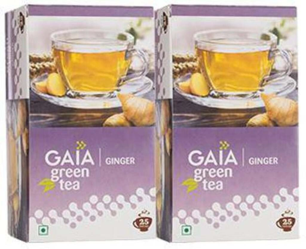 GREEN TEA BAG GINGER 25 BAGS.