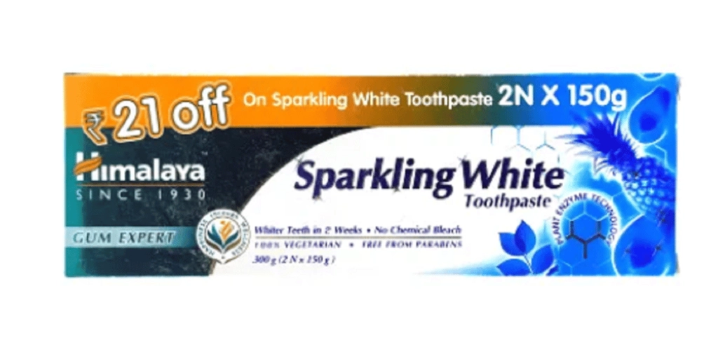 PASTE SPARKLING WHITE GUM EXP 300 GM