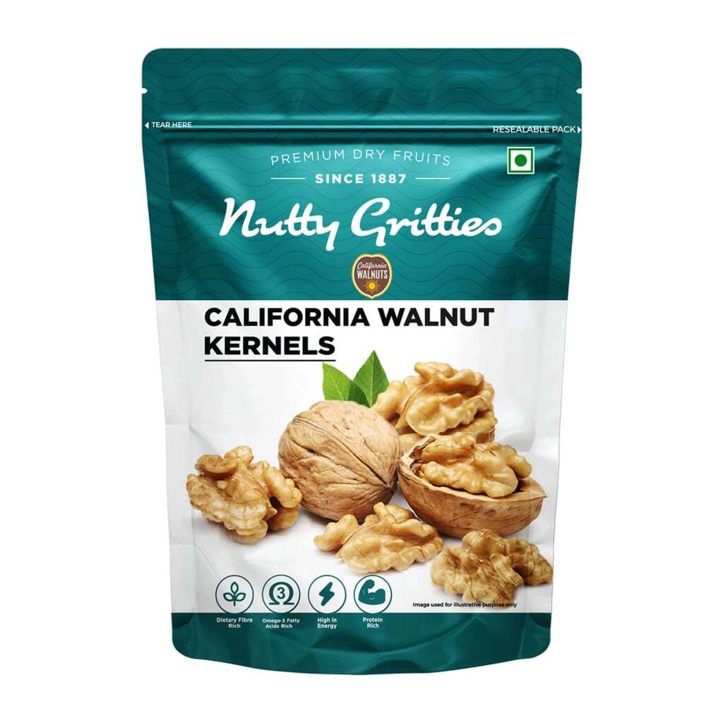 NUTTY GRITTIES CALIFORNIAN WALNUT KERNALS 223 GM.