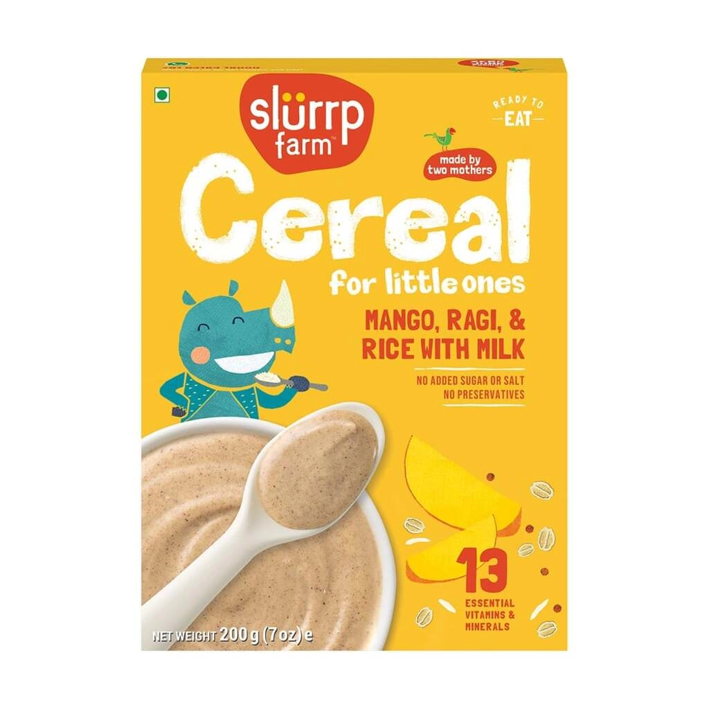 Farm Cereal For Little Ones :ragi, Rice & Mango With Milk