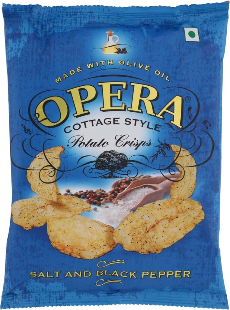 SALT & BLACK PEPPER CRISPS 55 GM.