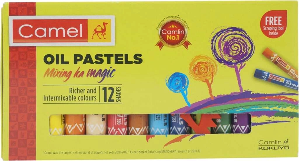 CAMEL OIL PASTELS 12 SHADS