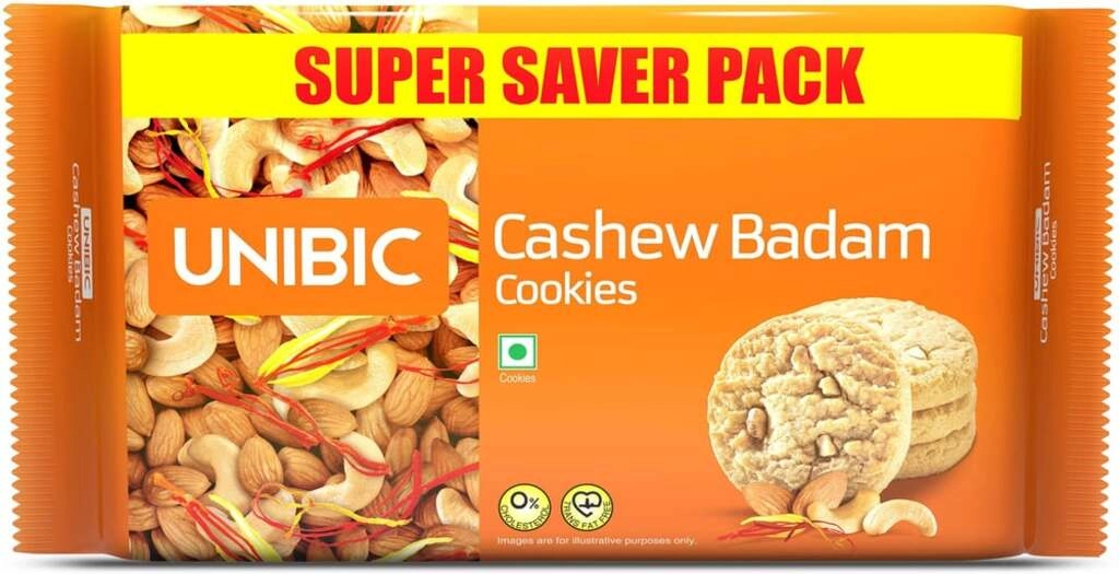 UB KESAR CASHEW BADAM COOKIES COMBO 500 GM.